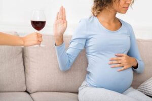 No to drinking during pregnancy.